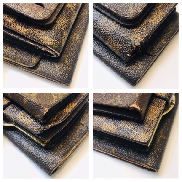 SET - 3 LOUIS VUITTON Monogram Ebene Wallet Folio - Picture 3 of 16